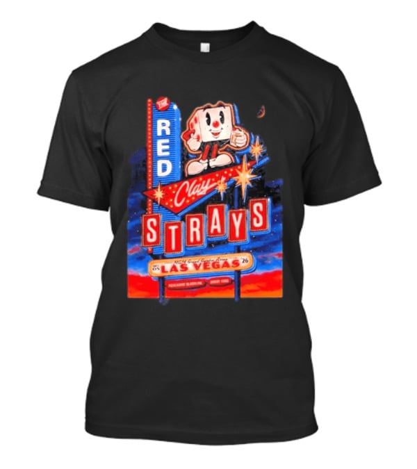 The Red Clay Strays MGM Grand Garden Arena Las Vegas December 5 2026 Neon Vintage Sign T-Shirt