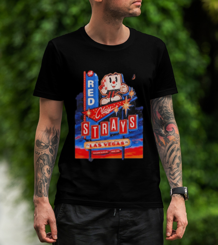 The Red Clay Strays MGM Grand Garden Arena Las Vegas December 5 2026 Neon Vintage Sign T-Shirt
