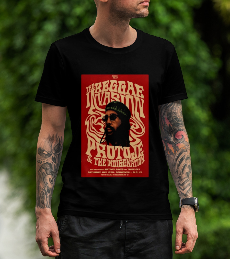 The Reggae Invasion PROTOJE & The Indiggnation Soundwell Salt Lake City May 16 2026 T-Shirt