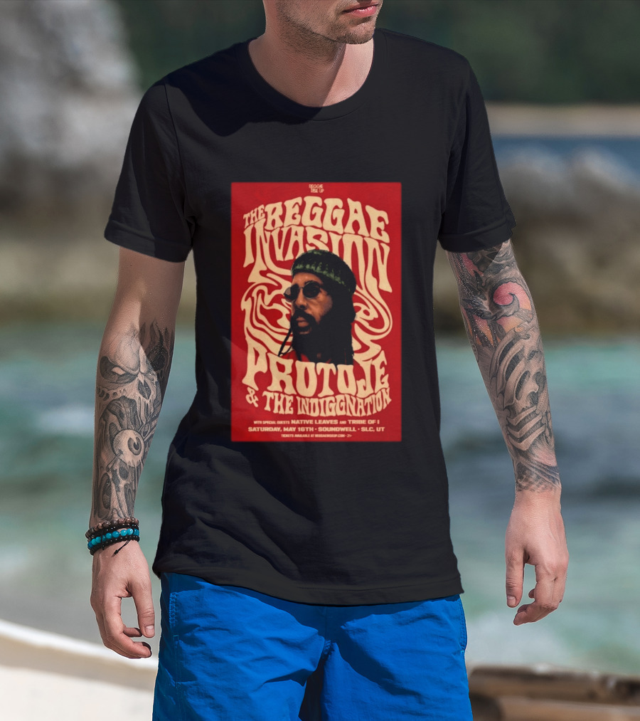 The Reggae Invasion PROTOJE & The Indiggnation Soundwell Salt Lake City May 16 2026 T-Shirt