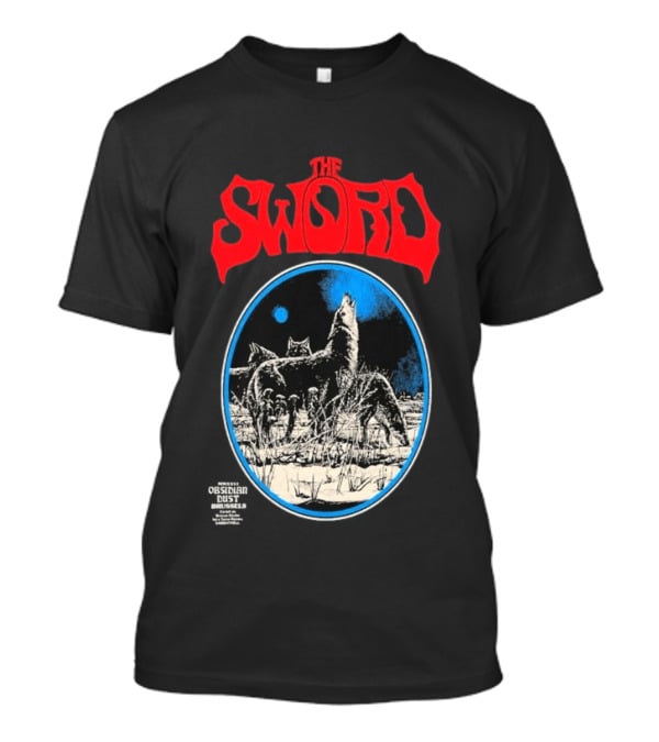The Sword Brussels Belgium May 17 2026 Wolf Howling At Moon T-Shirt