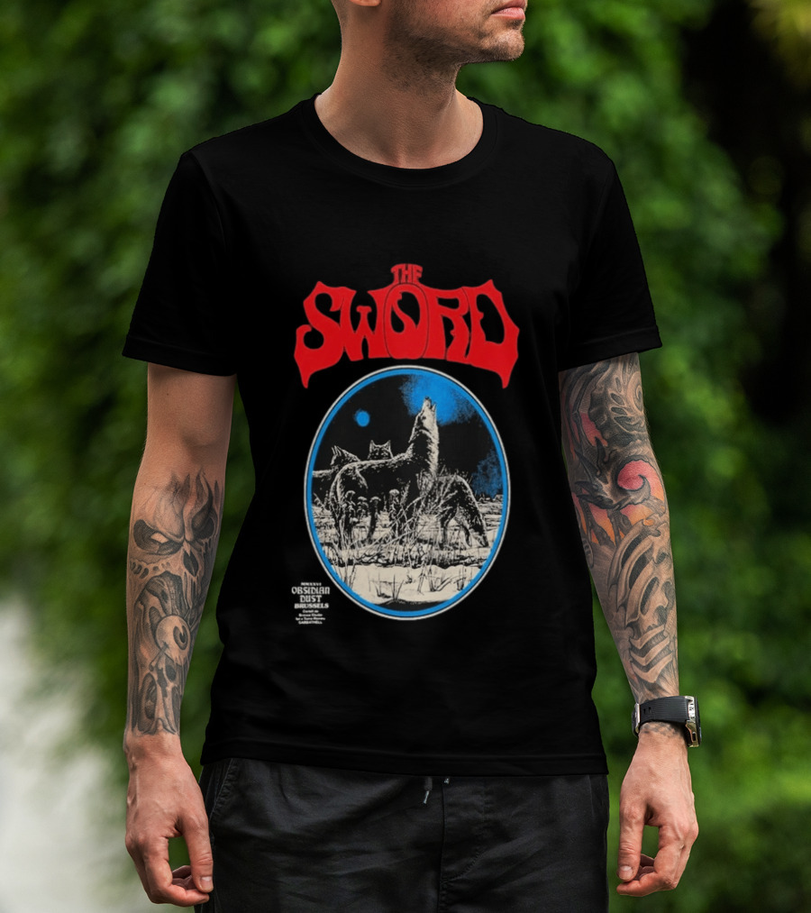 The Sword Brussels Belgium May 17 2026 Wolf Howling At Moon T-Shirt