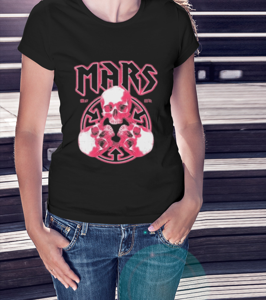 Thirty Seconds To Mars 2027 European Tour Red Skulls MARS T-Shirt