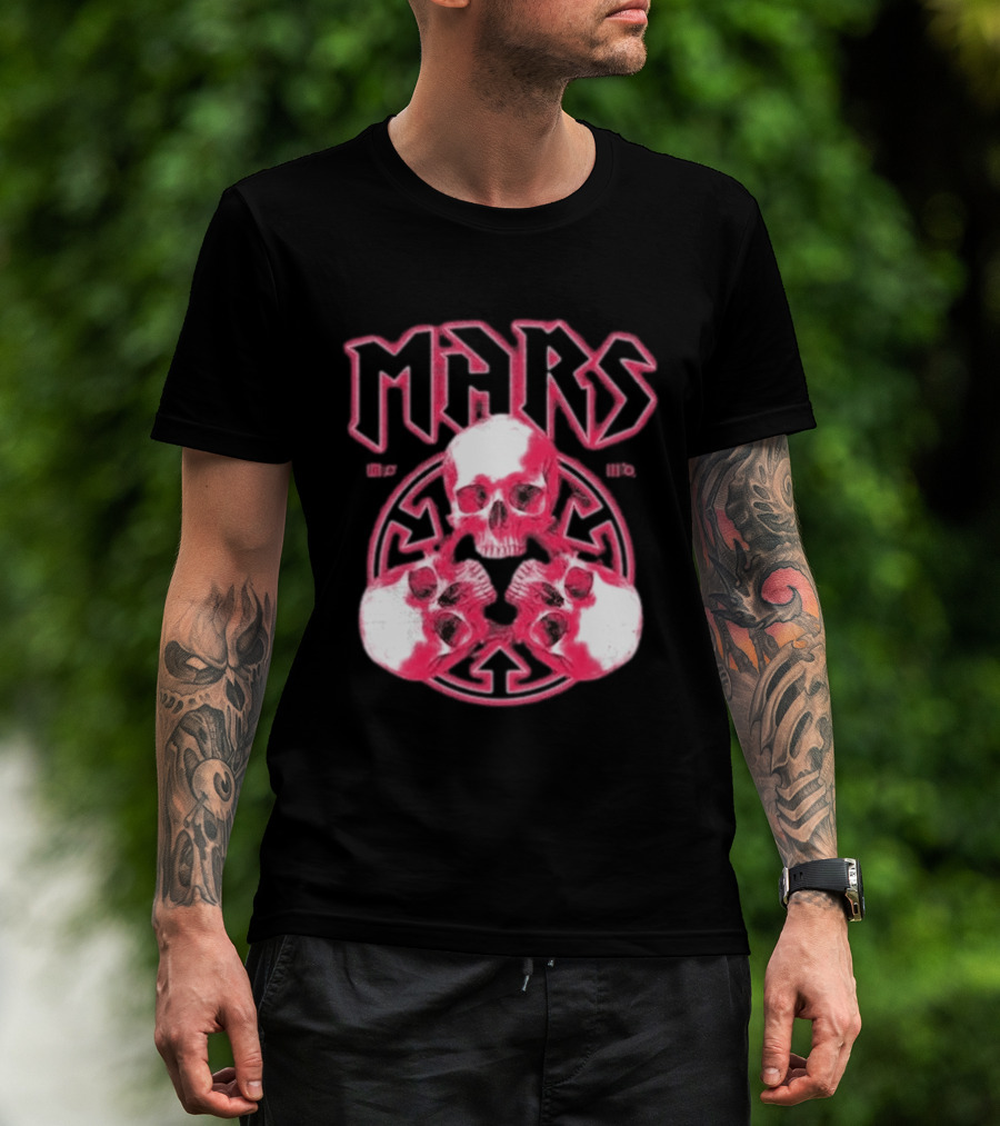 Thirty Seconds To Mars 2027 European Tour Red Skulls MARS T-Shirt