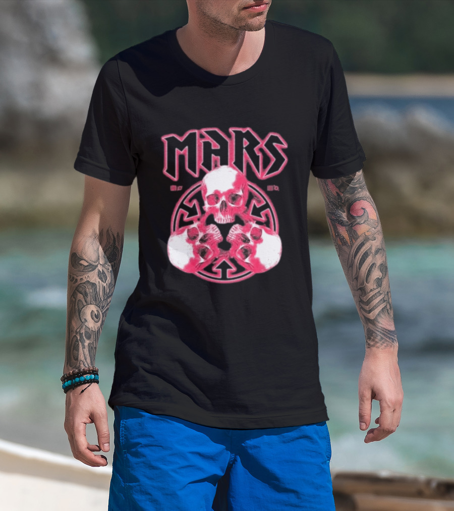 Thirty Seconds To Mars 2027 European Tour Red Skulls MARS T-Shirt