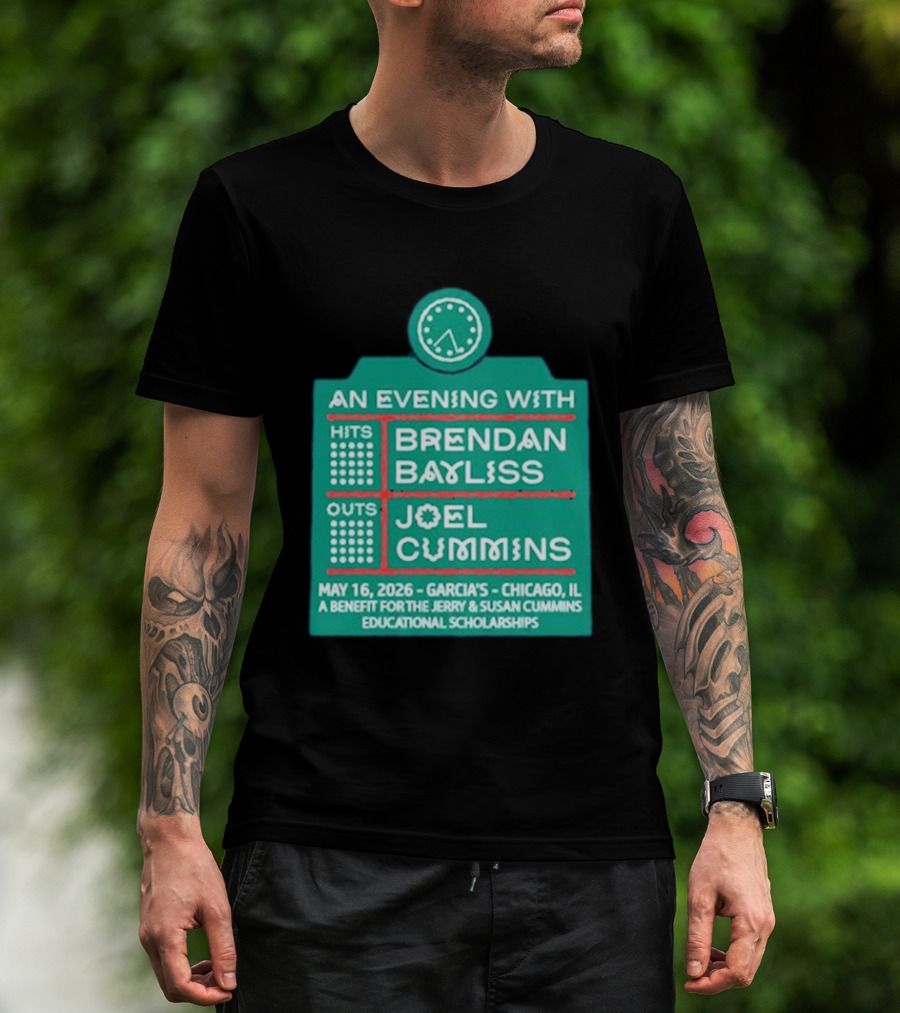 An Evening With Brendan Bayliss And Joel Cummins Garcia's Chicago May 16 2026 Benefit Event T-Shirt