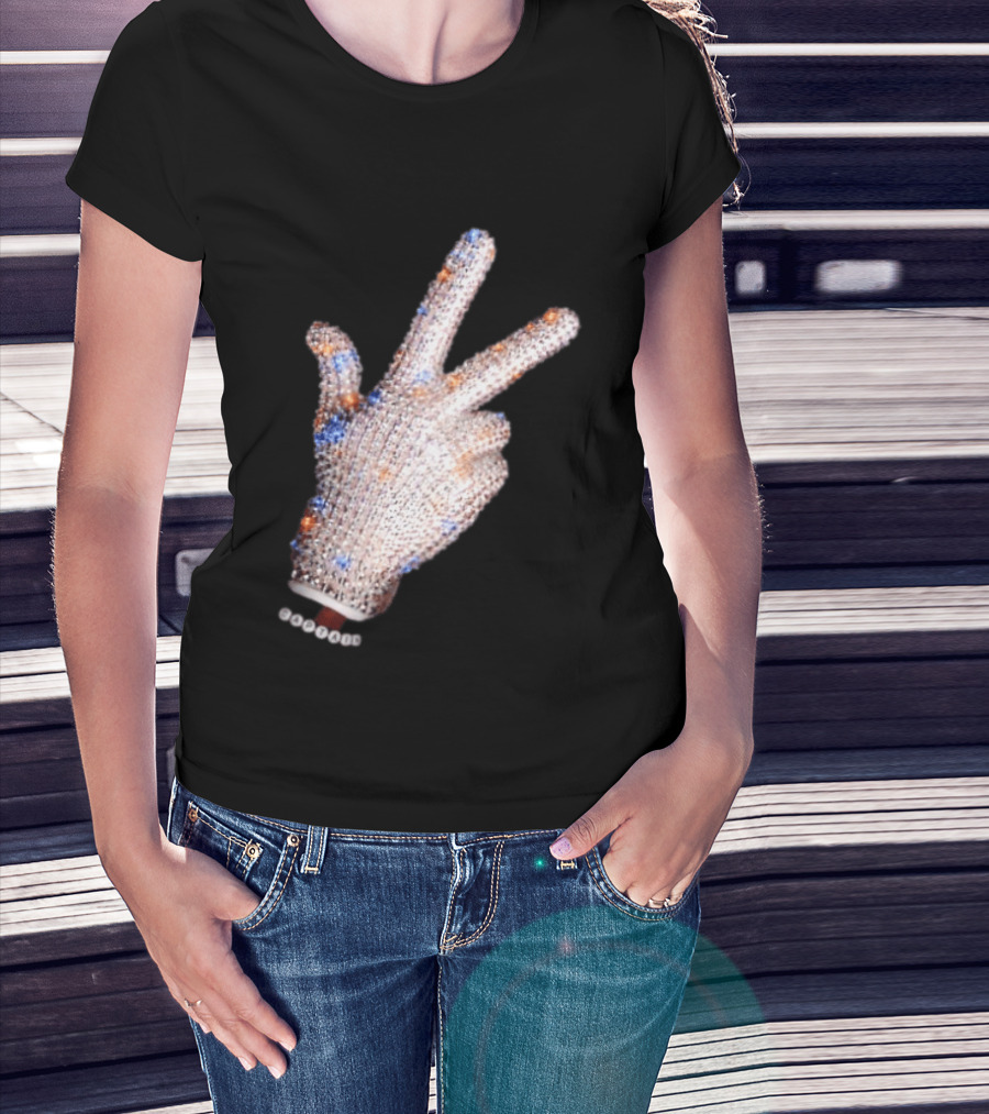 Captain Iceman New York Knicks Drake Iceman Sequined Glove Hand Gesture T-Shirt