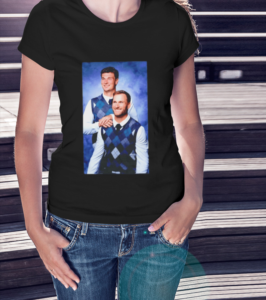 Kirk Cousins Fernando Mendoza Raiders Step Brothers Argyle Sweater Duo T-Shirt