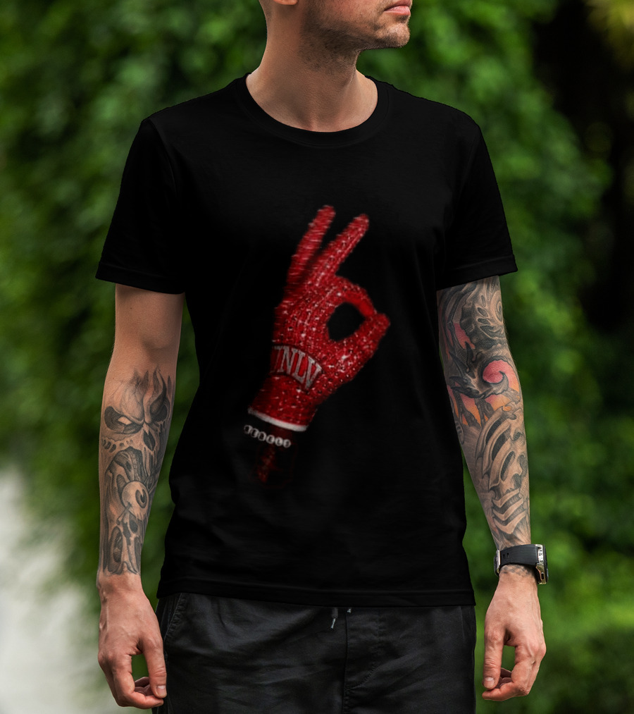 Drake Iceman UNLV Rebels Red Glove Two Sided T-Shirt