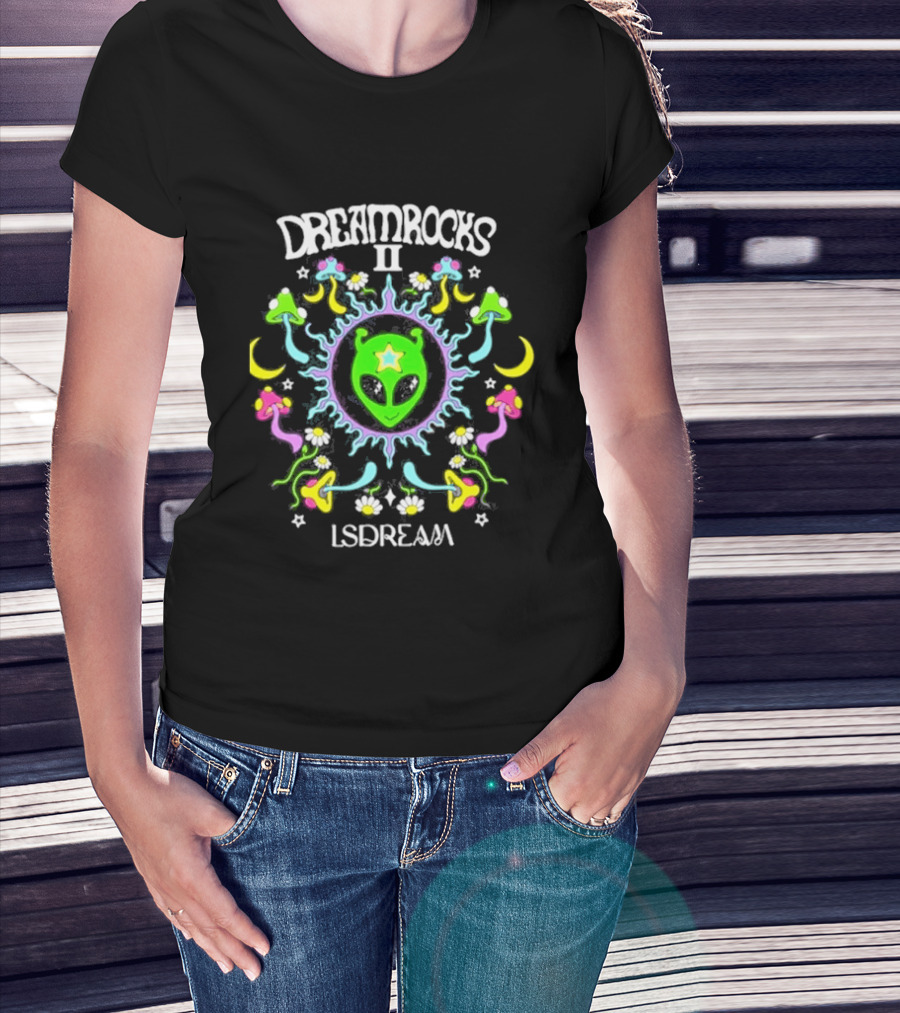 DREAMROCKS II LSDREAM Psychedelic Alien Star Shield 2026 T-Shirt