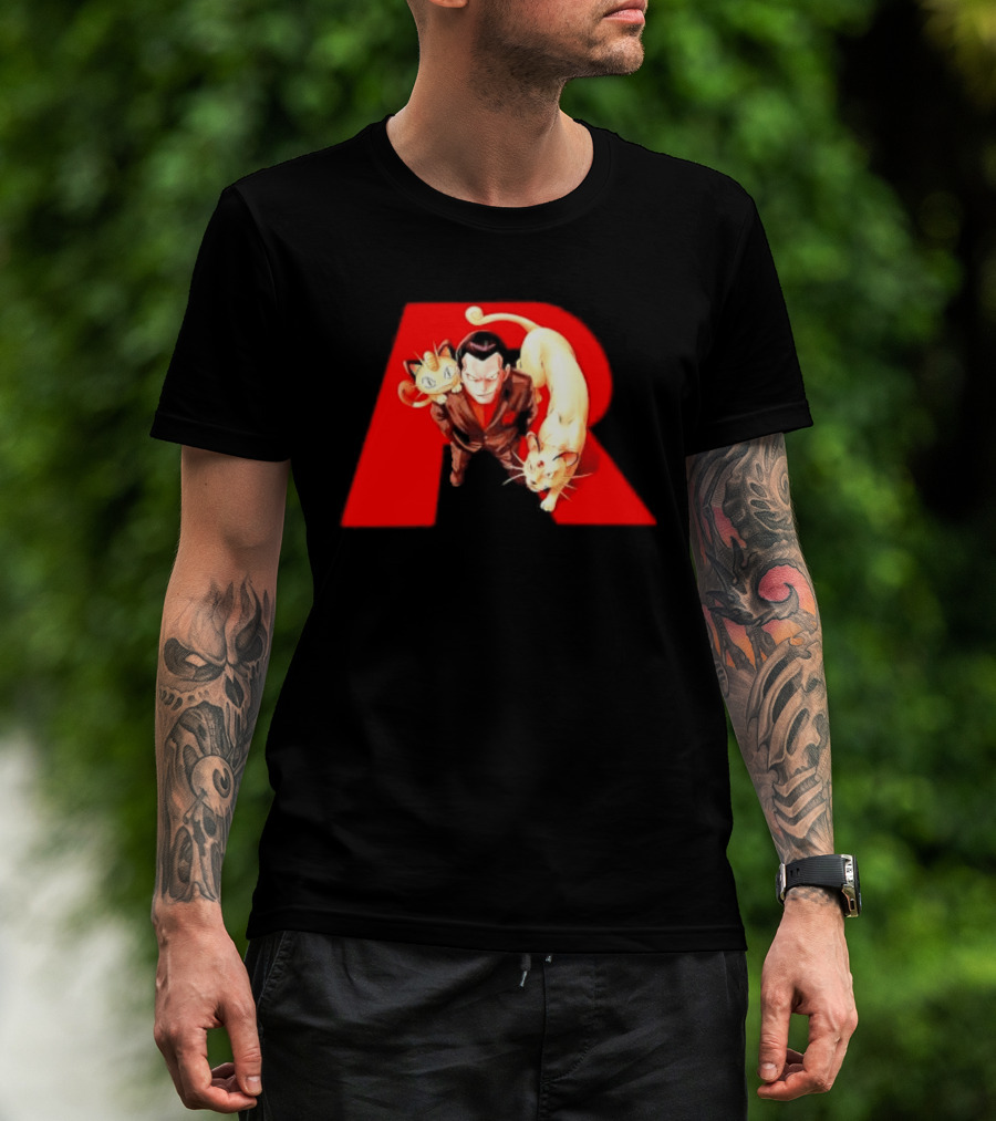Giovanni Team Rocket Meowth Persian Pokémon Anime Fanart T-Shirt