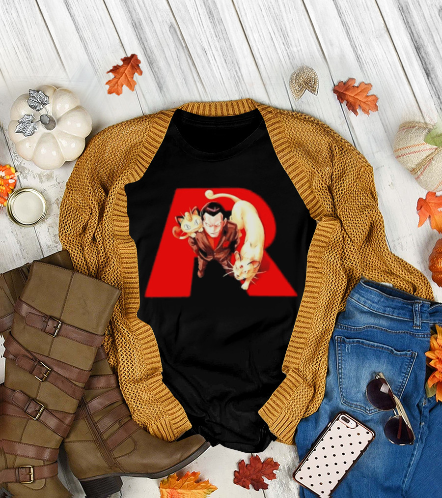 Giovanni Team Rocket Meowth Persian Pokémon Anime Fanart T-Shirt