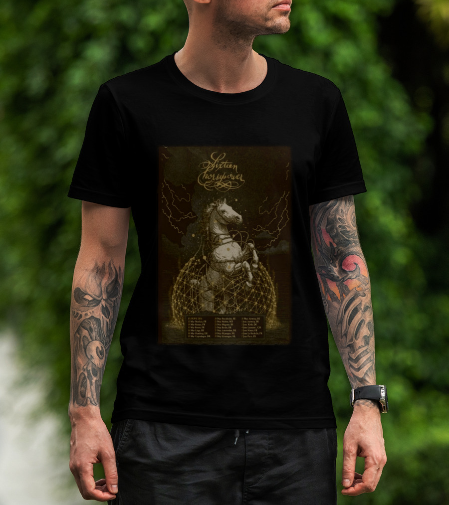Sixteen Horsepower 2026 Europe Tour Dates With Intricate Horse T-Shirt
