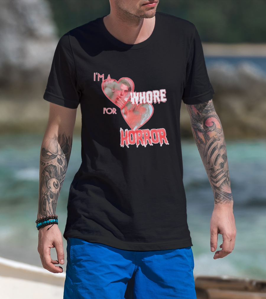 Billy Loomis I'm A Whore For Horror Bloody Heart T-Shirt