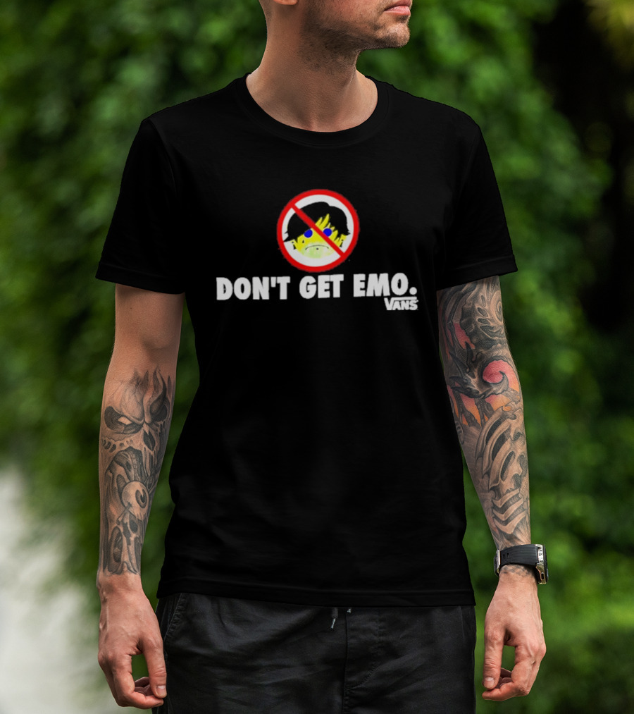 Don't Get Emo Vans Frog In No T-Shirt