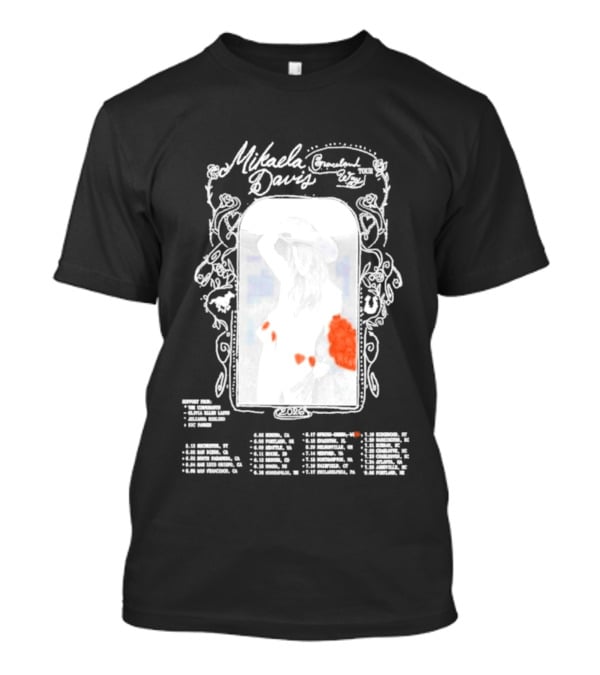 Mikaela Davis Graceland Way Tour 2026 With Dates And Rose Accents T-Shirt