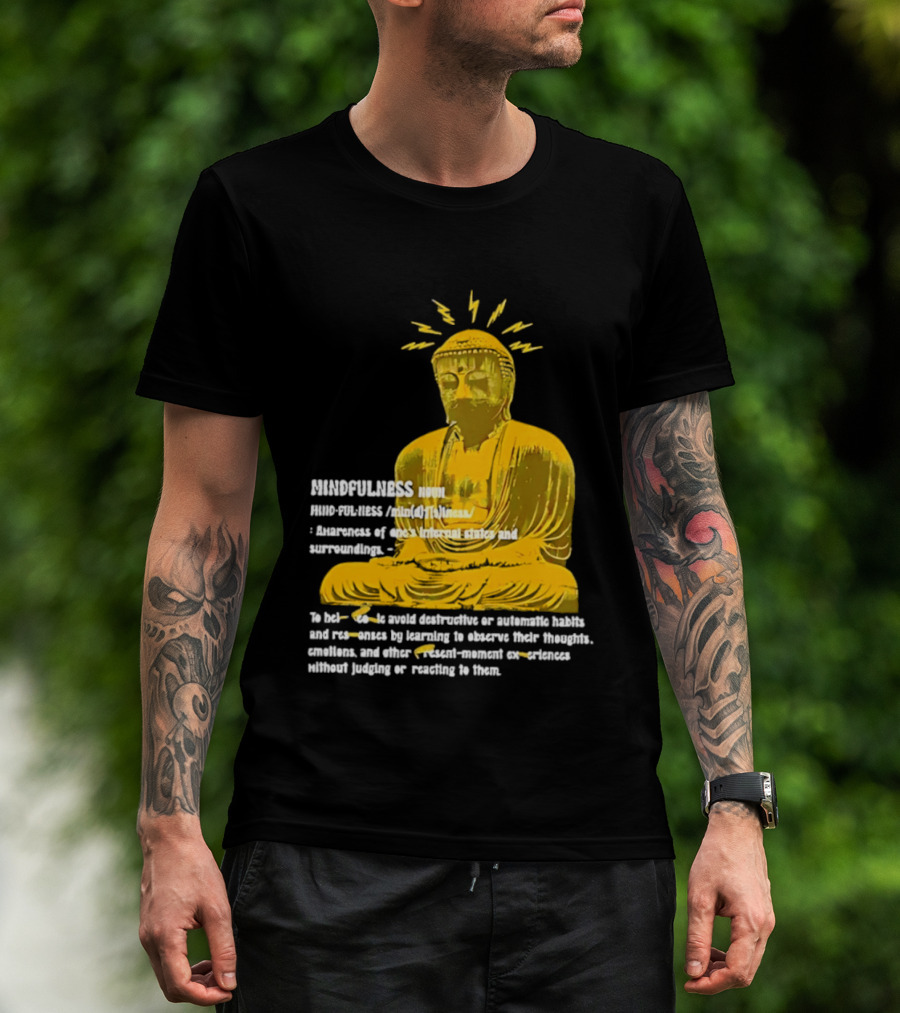 Mindfulness Buddha Awareness Internal States Surroundings Meditation T-Shirt