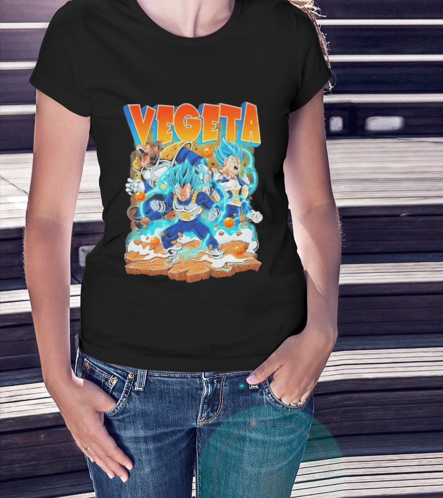Vegeta Super Saiyan Blue Power Dragon Ball Glorious Combat Scene T-Shirt