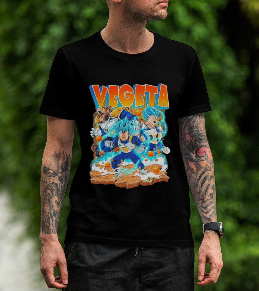 Vegeta Super Saiyan Blue Power Dragon Ball Glorious Combat Scene T-Shirt