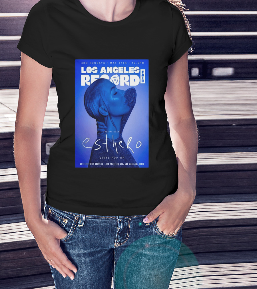 Los Angeles Record Fair May 17 Special Guest Esthero Vinyl Pop Up Arts District Brewing T-Shirt