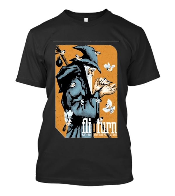 Flipturn Kilby Block Party May 17 2026 Salt Lake City Utah Wizard With Birds T-Shirt