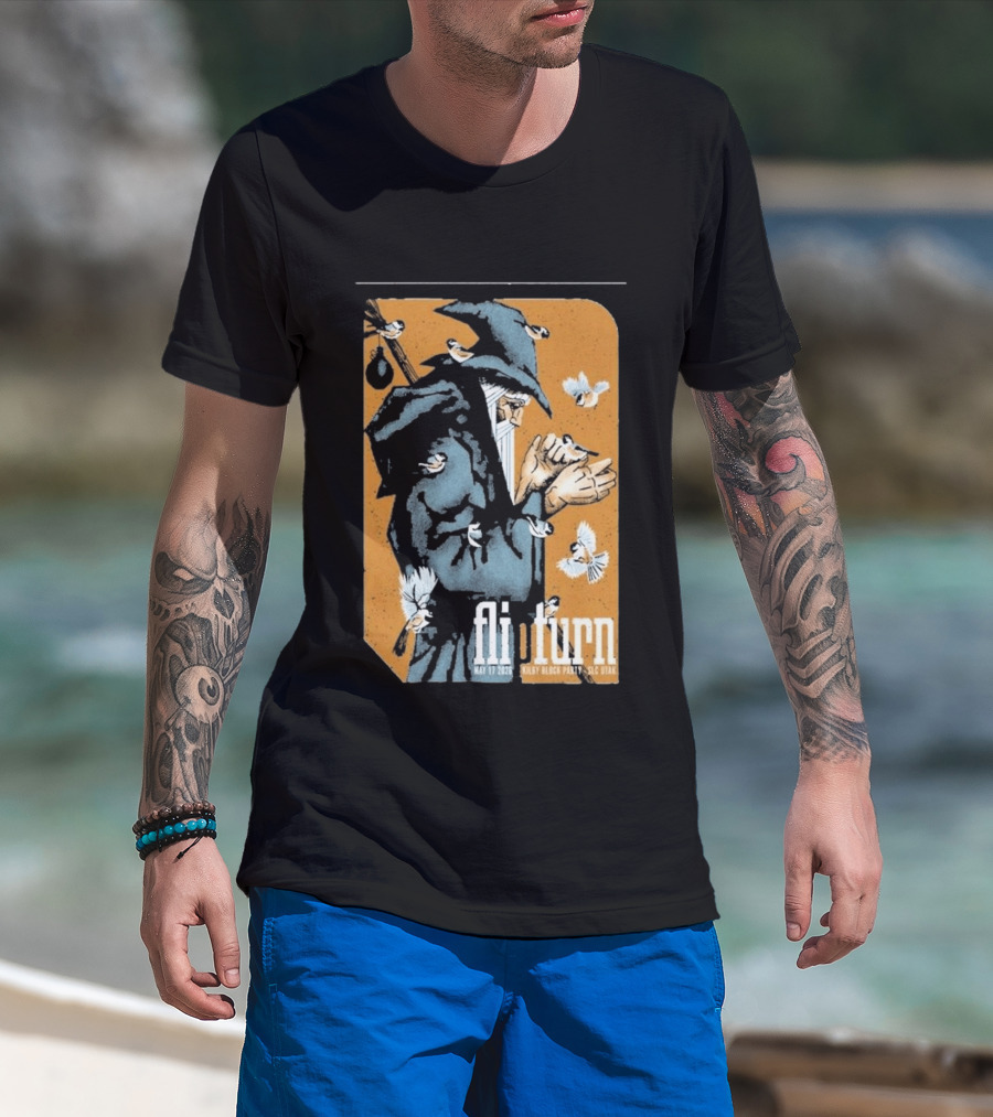 Flipturn Kilby Block Party May 17 2026 Salt Lake City Utah Wizard With Birds T-Shirt