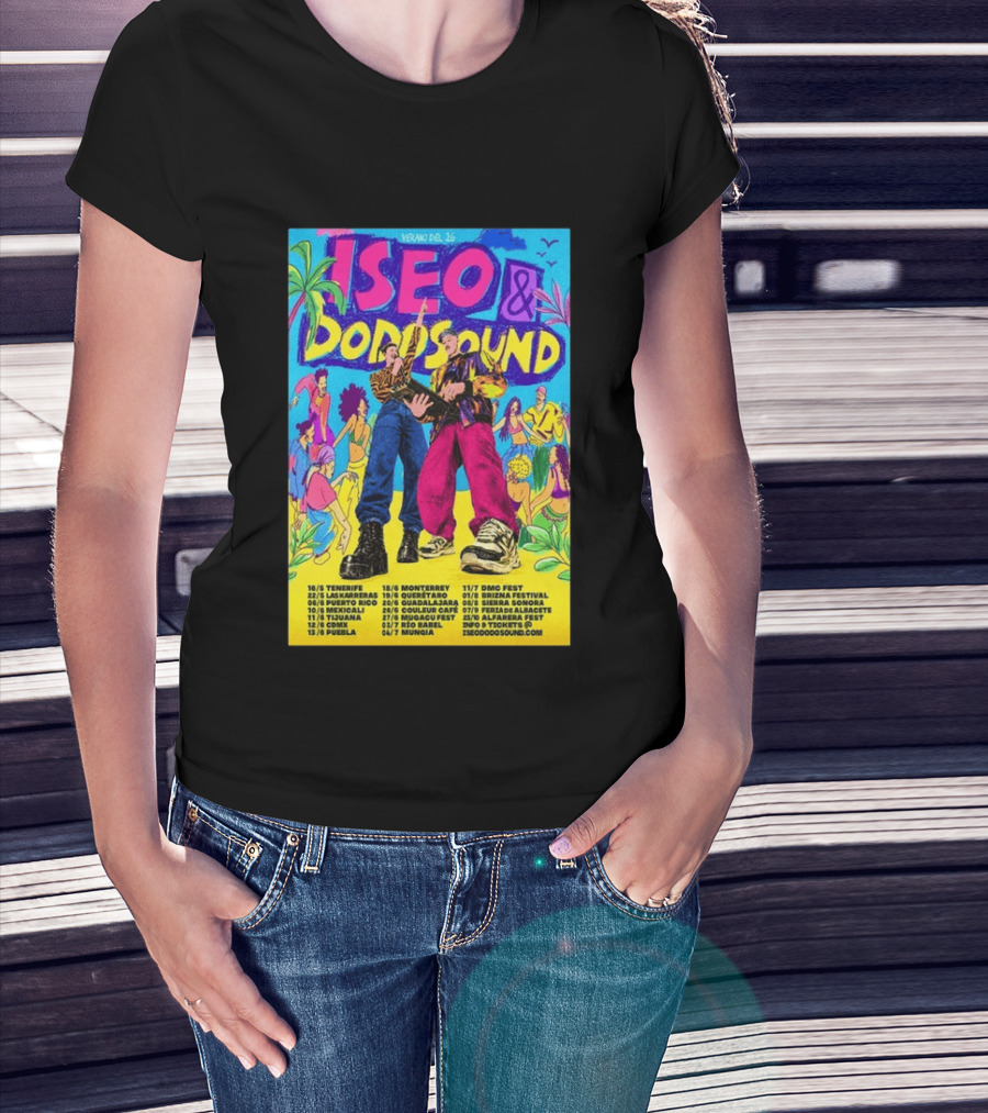 Iseo Dodosound Verano Tour 2026 Tenerife Guadalajara Zaragoza Fiesta T-Shirt