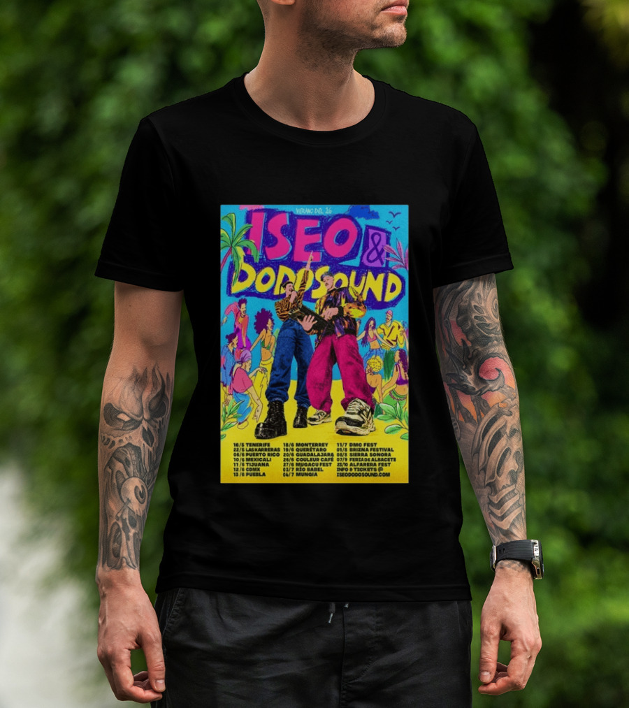 Iseo Dodosound Verano Tour 2026 Tenerife Guadalajara Zaragoza Fiesta T-Shirt