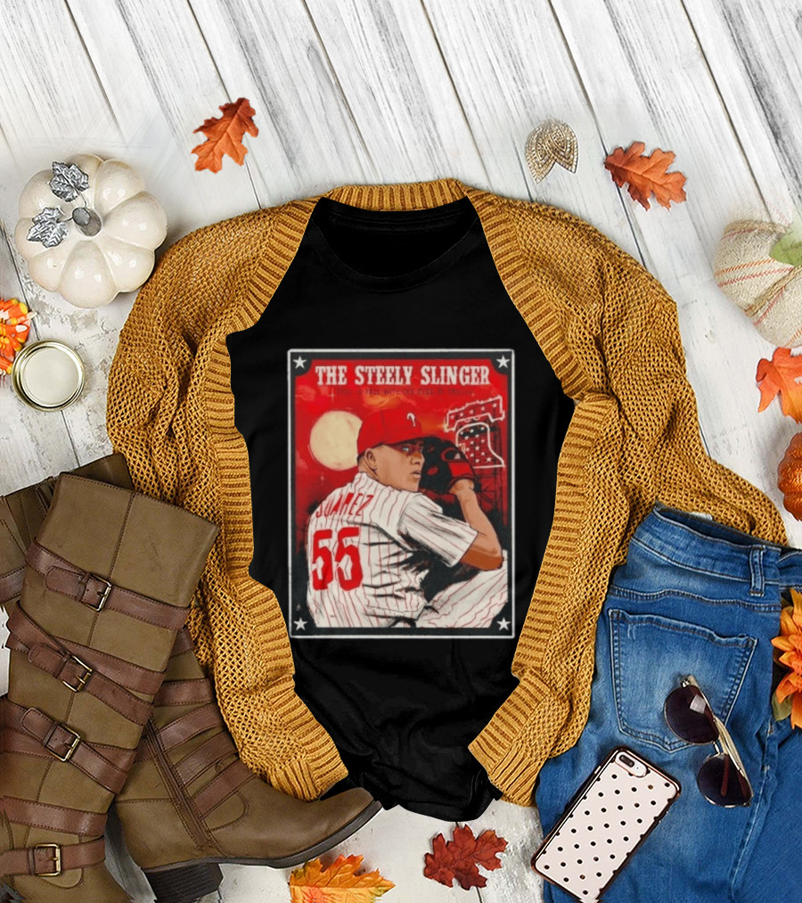 Philadelphia Phillies Ranger Suarez Steely Slinger 55 Baseball T-Shirt