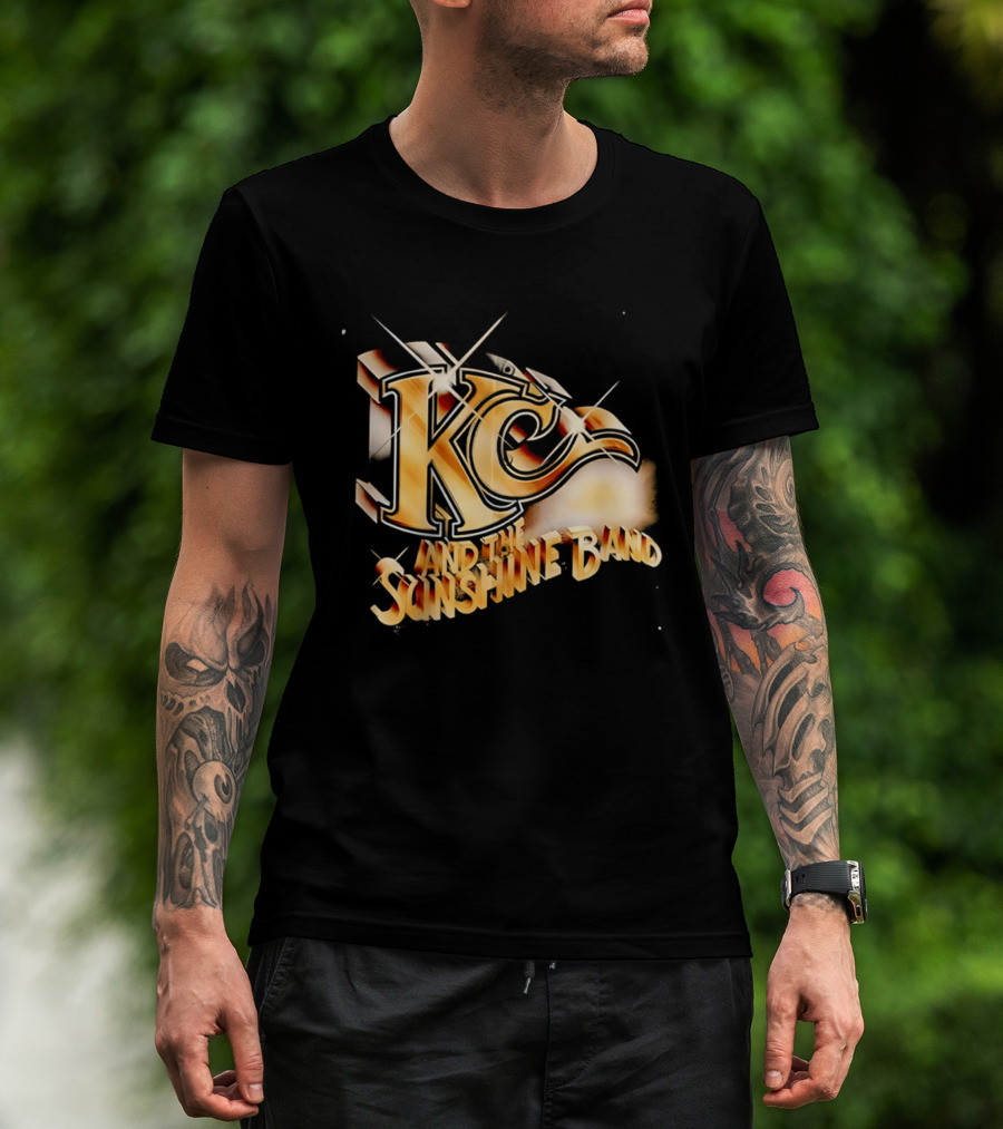 KC And The Sunshine Band Gold Logo Retro Disco T-Shirt