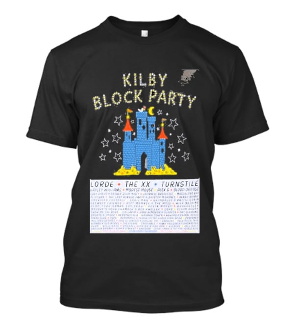 Kilby Block Party Salt Lake City May 17 2026 The XX Turnstile Alex G Blood Orange Stars Castle T-Shirt