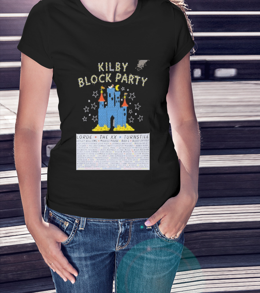 Kilby Block Party Salt Lake City May 17 2026 The XX Turnstile Alex G Blood Orange Stars Castle T-Shirt