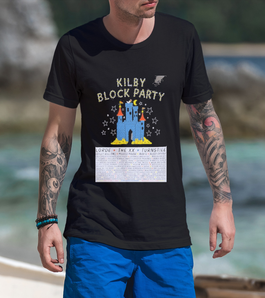 Kilby Block Party Salt Lake City May 17 2026 The XX Turnstile Alex G Blood Orange Stars Castle T-Shirt