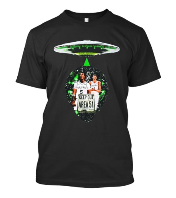 San Antonio Spurs Keep Out Area 51 UFO Basketball T-Shirt