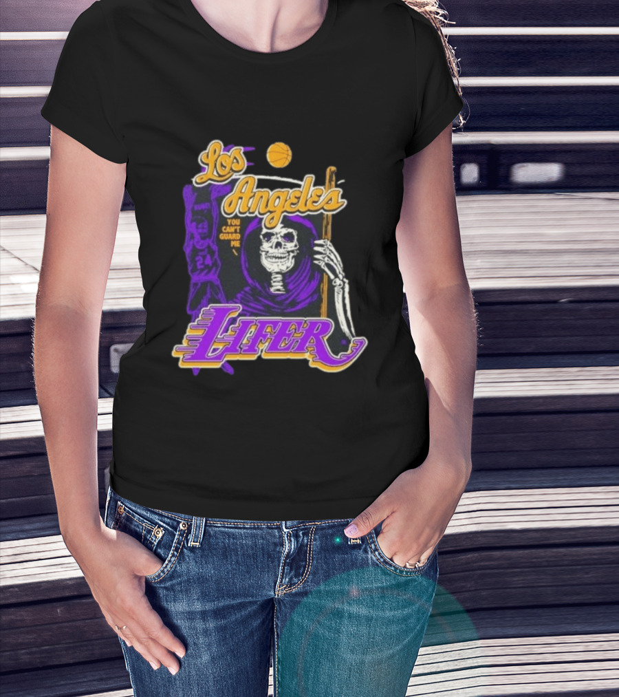 Los Angeles Lakers Lifer You Can't Guard Me Skeleton Basketball T-Shirt