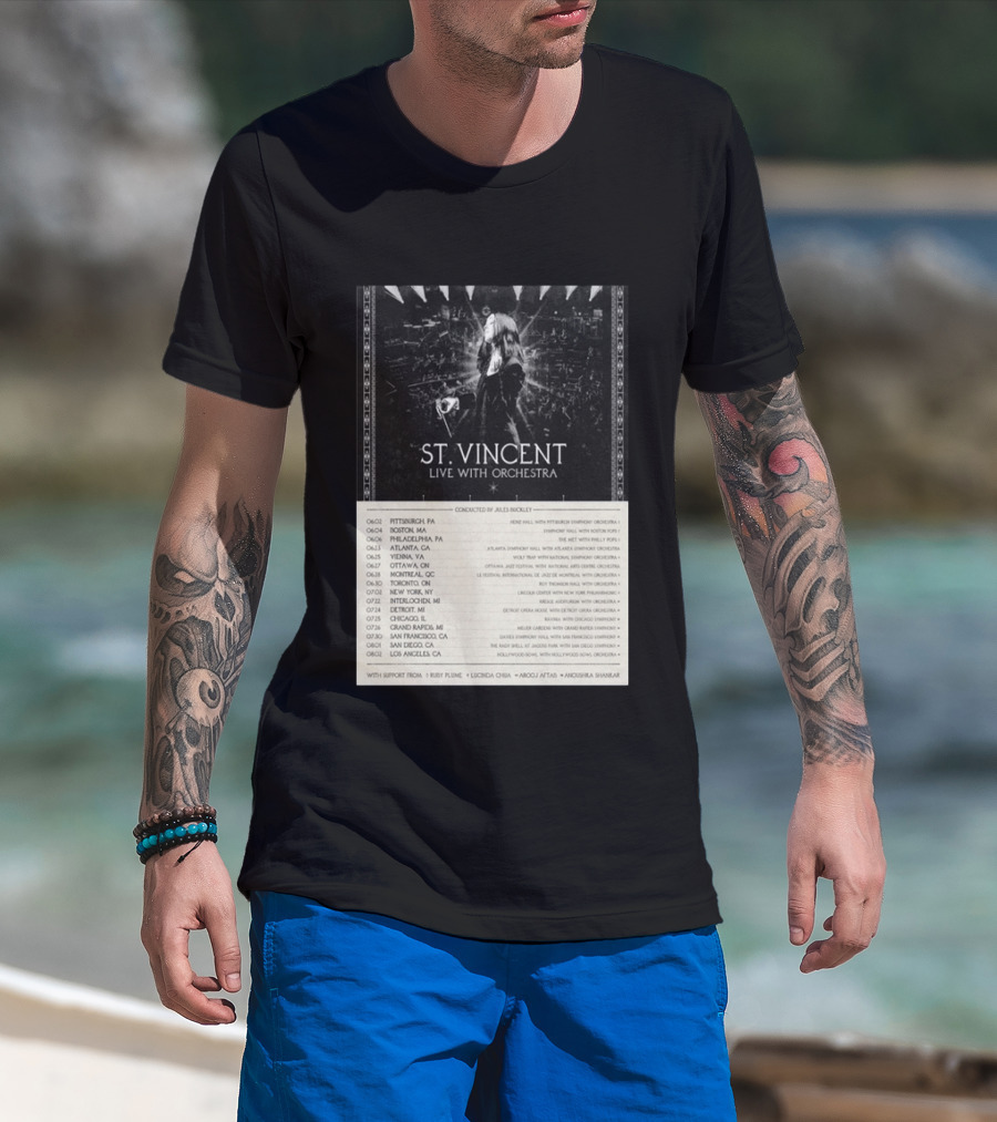 St Vincent Live With Orchestra 2026 Tour Conducted By Jules Buckley Dates And Locations T-Shirt