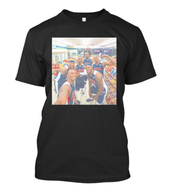 Team USA Basketball Players Selfie Grocery Store Team Spirit T-Shirt