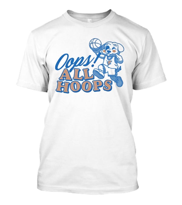 Oops All Hoops Oklahoma City Thunder Playful Dog Basketball T-Shirt