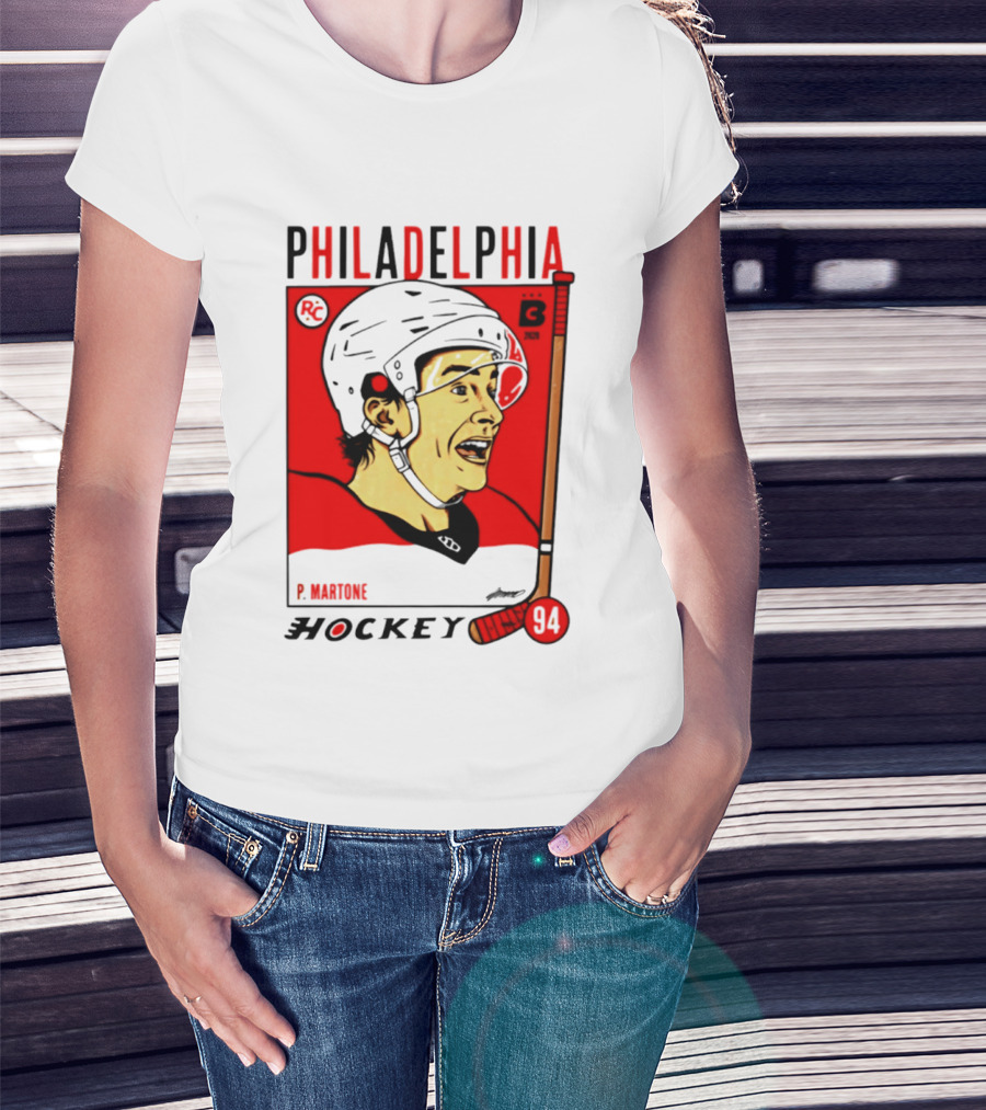 Philadelphia Flyers P Martone 94 Hockey Player T-Shirt