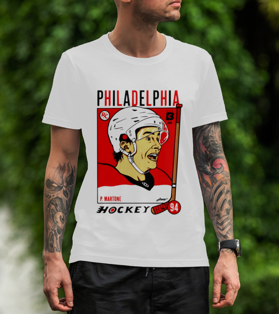 Philadelphia Flyers P Martone 94 Hockey Player T-Shirt