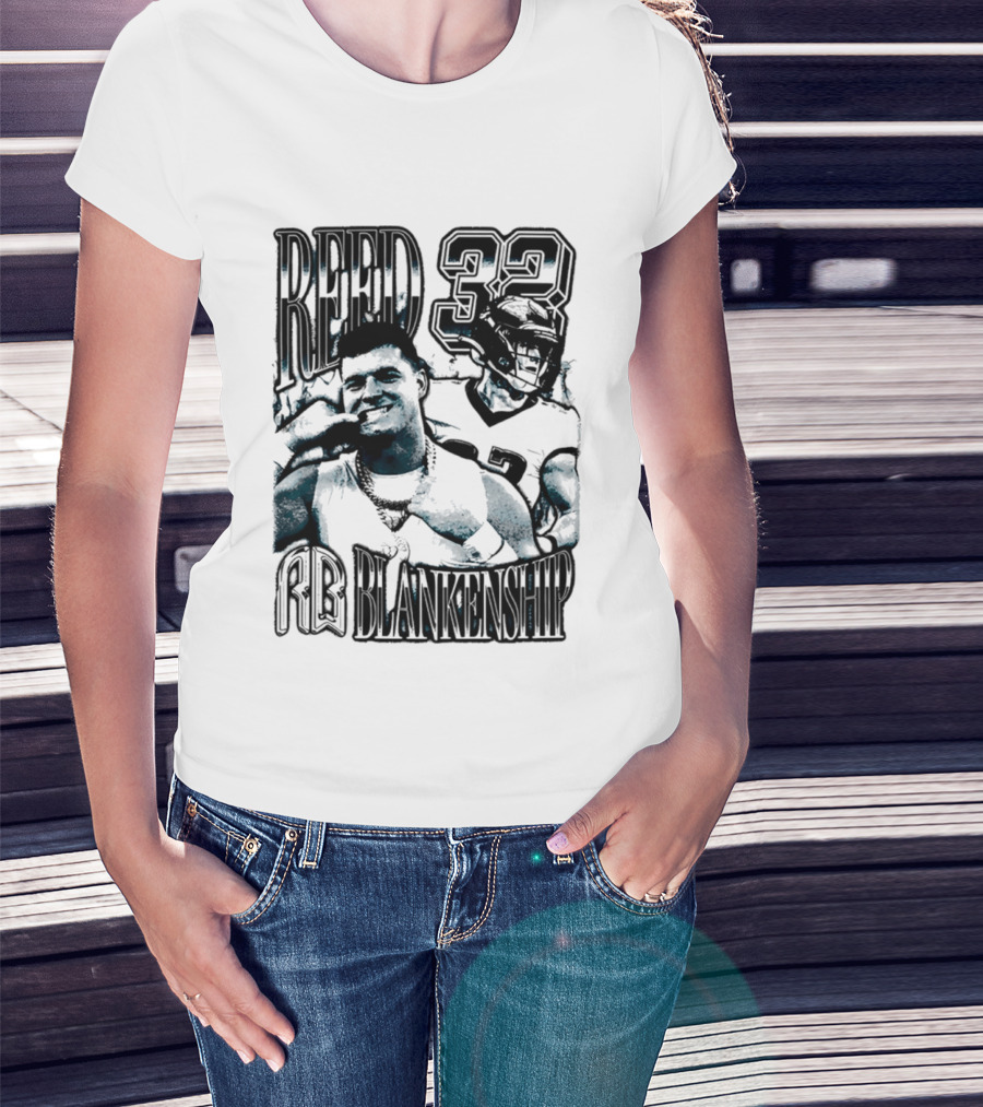 Reed Blankenship 32 Eagles Player Collage T-Shirt
