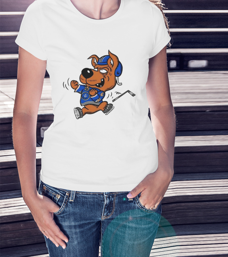 Scrappy Doo Buffalo Sabres Hockey Cartoon T-Shirt