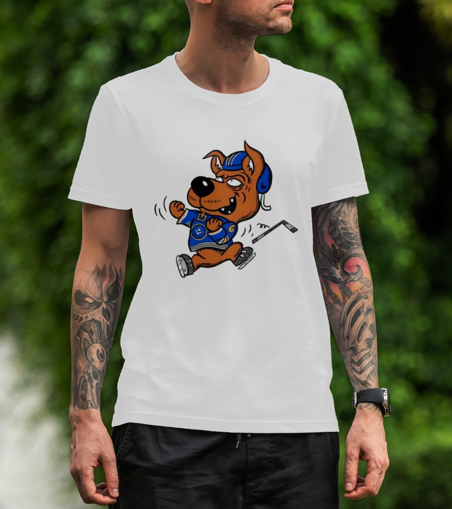 Scrappy Doo Buffalo Sabres Hockey Cartoon T-Shirt