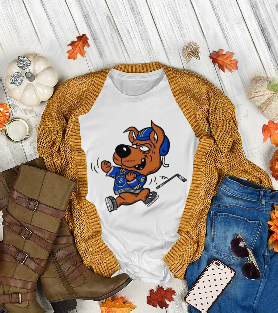 Scrappy Doo Buffalo Sabres Hockey Cartoon T-Shirt