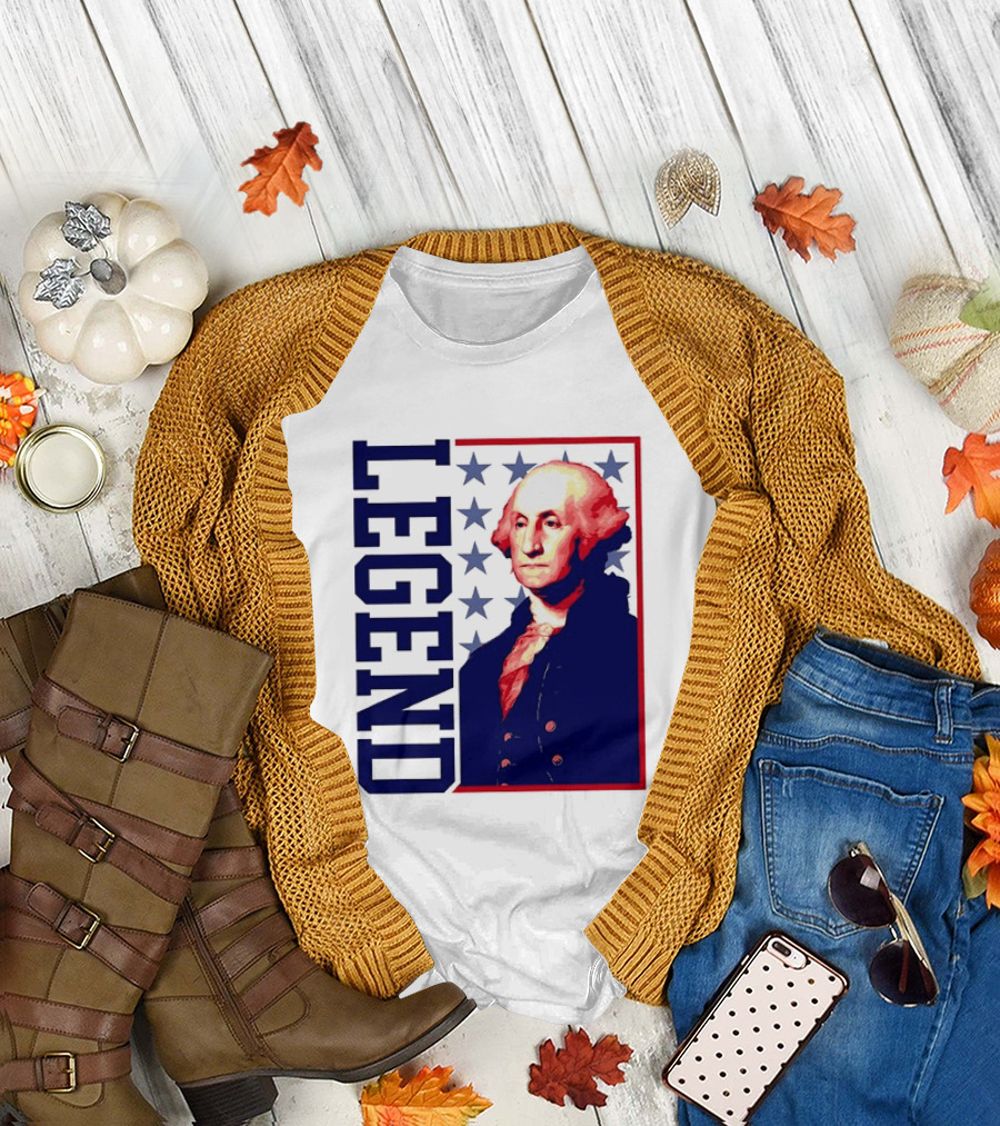 Legend George Washington 250th Anniversary America Freedom T-Shirt