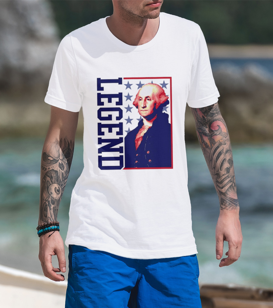 Legend George Washington 250th Anniversary America Freedom T-Shirt