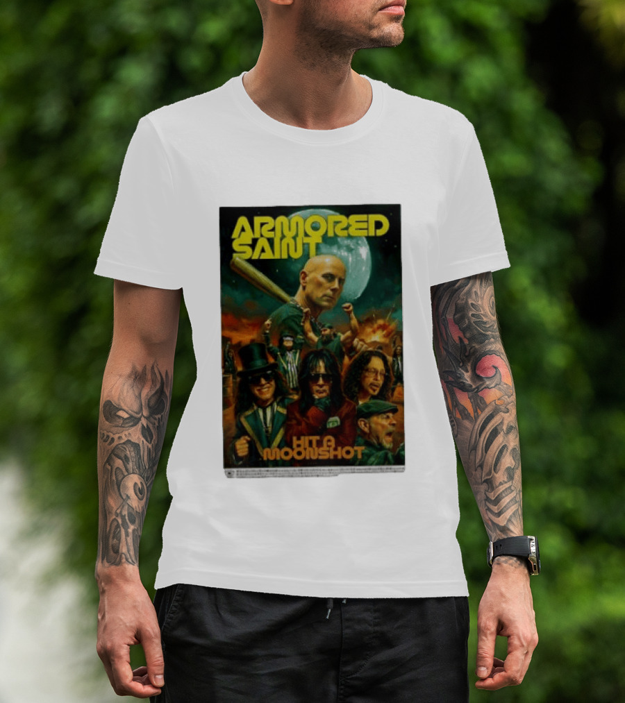Armored Saint Hit A Moonshot Heavy Metal Band T-Shirt