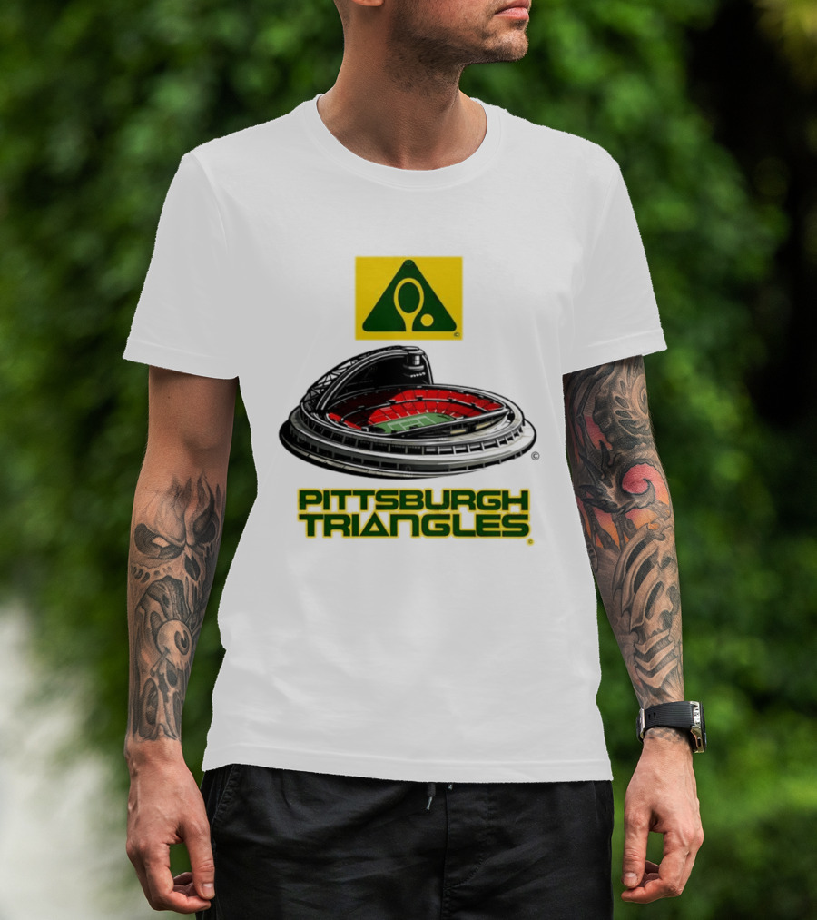 Pittsburgh Triangles Civic Arena Tennis Logo Roof Open T-Shirt