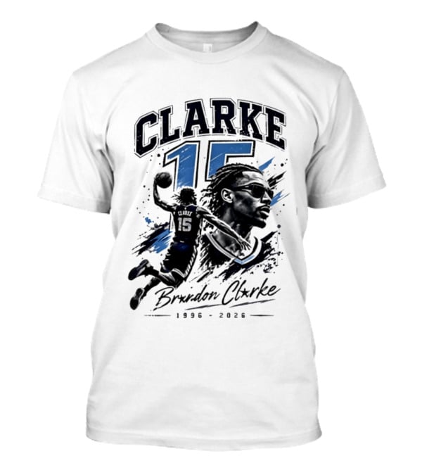 Brandon Clarke 1996 2026 Memphis Grizzlies Number 15 Commemorative NBA T-Shirt