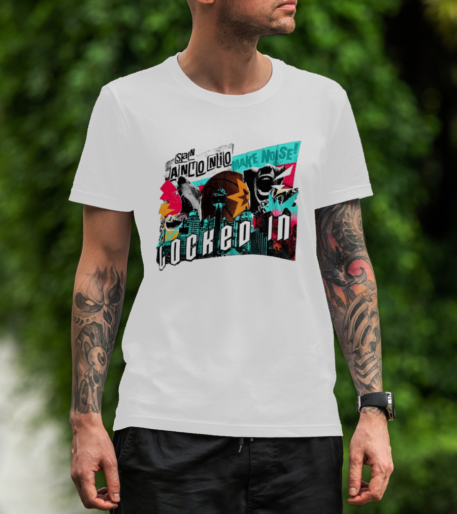 San Antonio Spurs Locked In Make Noise Basketball T-Shirt